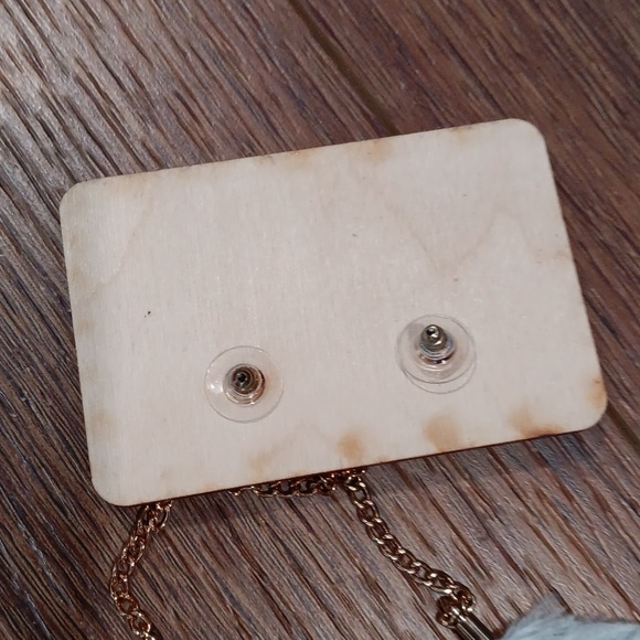 SIMPLY OBSESSED FEATHER EARRINGS. #5530 - Picture 4 of 4